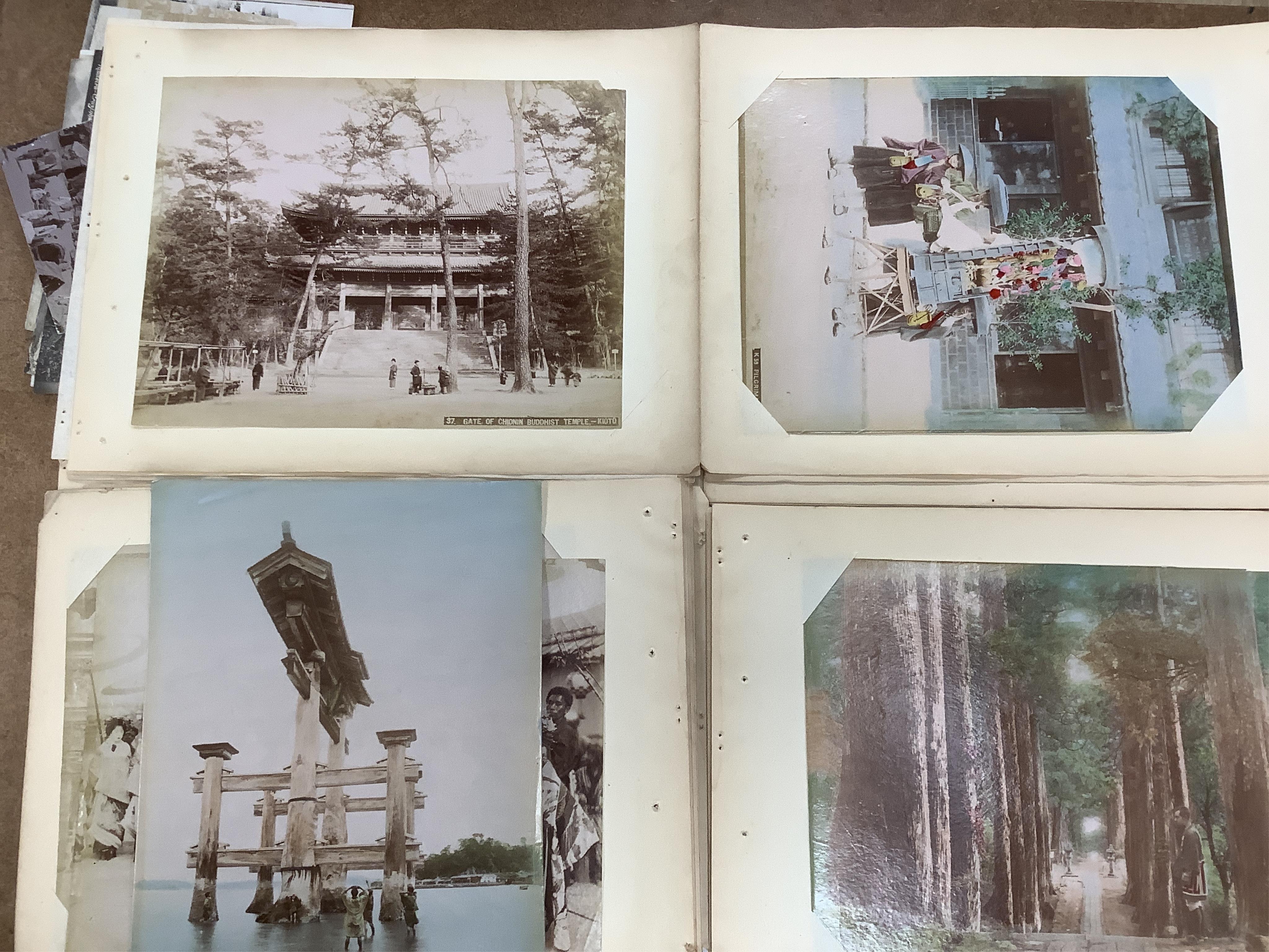 An album of Japanese photos late 19th century. Condition - poor